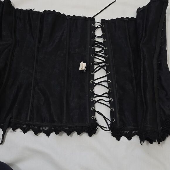 FREDERICKS OF HOLLYWOOD LACE/BROCADE CORSET SZ 34 - Picture 2 of 5